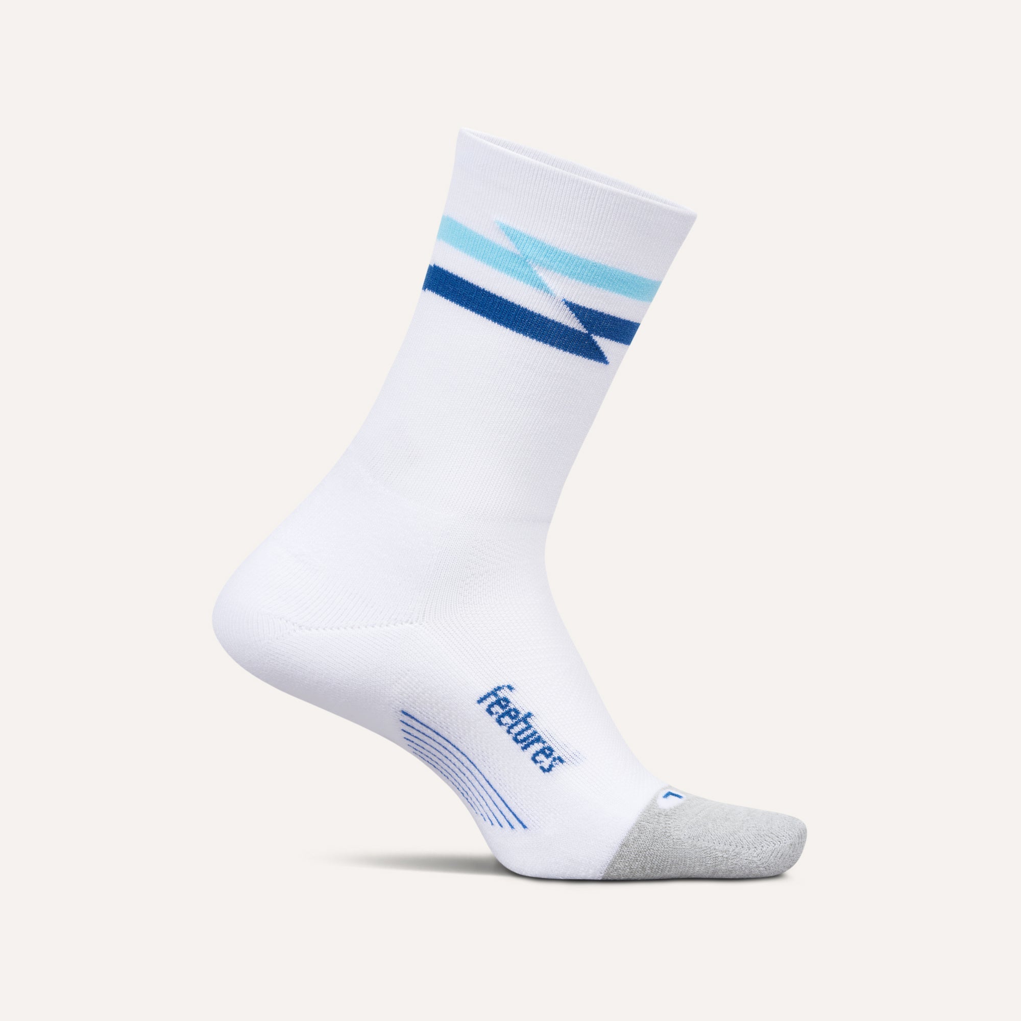 Performance running socks with cushion zones